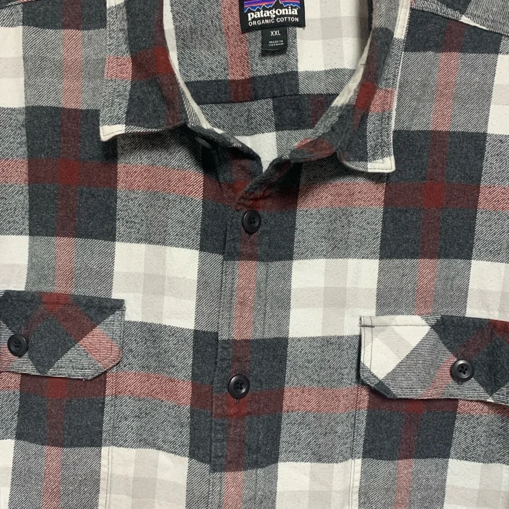 Patagonia Organic Cotton Plaid Flannel Shirt Size XXL - Picture 5 of 6